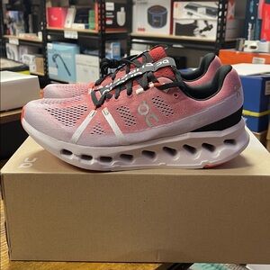 ON Cloud surfer Athletic Shoes - Red and White